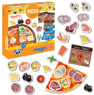 Магнітна гра "Pizza" 48 магнітів, Magdum ML4031-27 EN ML4031-27 EN фото