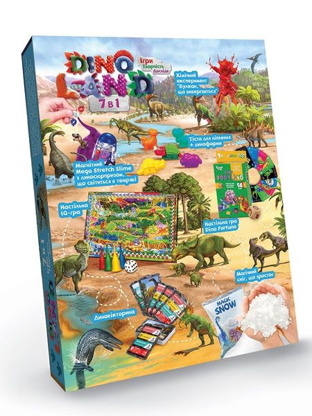 Настільна гра "Dino Land 7в1", Danko Toys, DL-01-01U DL-01-01U фото