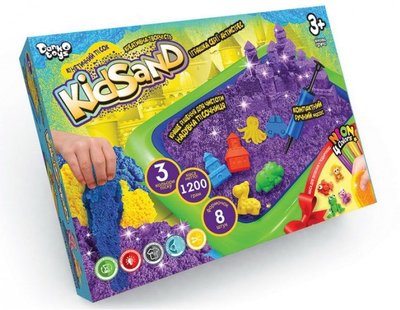Набір креативної творчості Кінетичний пісок KidSand 1200 г + пісочниця, Danko Toys, KS-02-02U KS-02-02U фото