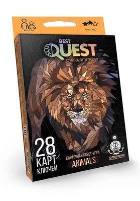 Карткова гра «Best Quest Animals», Danko Toys, BQ-01-02U BQ-01-02U фото