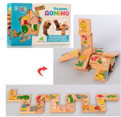 Дерев'яна іграшка "Доміно Казкове", LimoToy, MD2146 MD2146 фото
