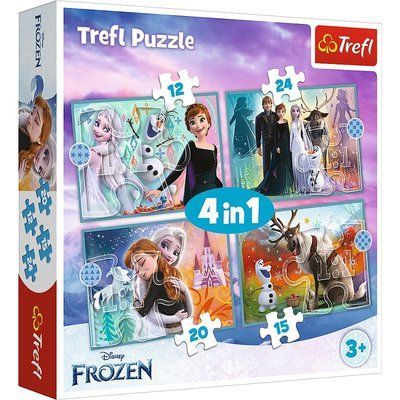 Пазли 4в1 "Чарівний світ Крижаної країни", Trefl 34381 34381 фото