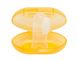 Зубна щітка-масажер силіконова, з контейнером помаранчева, Baby Team, 7200 7200d фото 1
