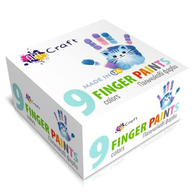 Набір пальчикових фарб 9 кольорів, Artcraft 5024-AC 5024-AC фото