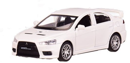 Модель "Автопром" «Mitsubishi Lancer Evolution» , білого кольору (1:41) звуки та світло, 4335 4335d фото