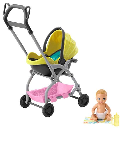 Ігровий набір Barbie Babysitters "Коляска з малюком" жовта, Mattel, FXG94/GFC18 GFC18 фото