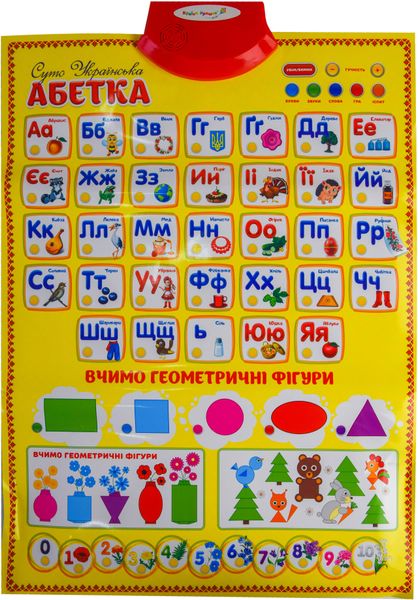 Інтерактивний плакат "Абетка" укр, Країна іграшок, PL-719-28 PL-719-28 фото