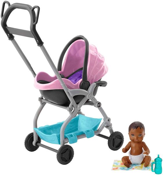 Ігровий набір Barbie Babysitters "Коляска з малюком" рожева, Mattel, FXG94/FXG95 FXG95 фото
