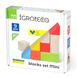 Дерев'яна розвиваюча іграшка серія "Кубики логічні кольорові" 9 шт., IGROTECO 900163 900163 фото 1