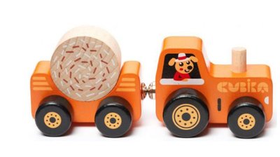 Дерев'яна іграшка "Трактор", Cubika, 15351 15351 фото