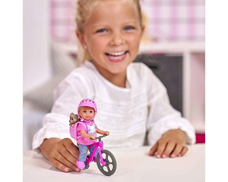 Ляльковий набір Simba Еві Холідей На велосипеді Evi Love 12 см з собачкою і аксесуарами, 5733273 5733273 фото