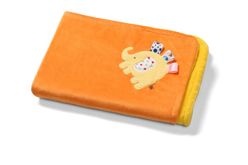 М'яка двостороння ковдра з 3D іграшкою помаранчева, 1401 1401d фото