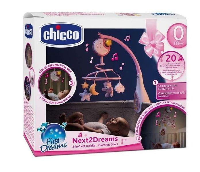 Іграшка-мобіль Next2Dreams 3 в 1 рожева, Chicco, 076271 076271d фото