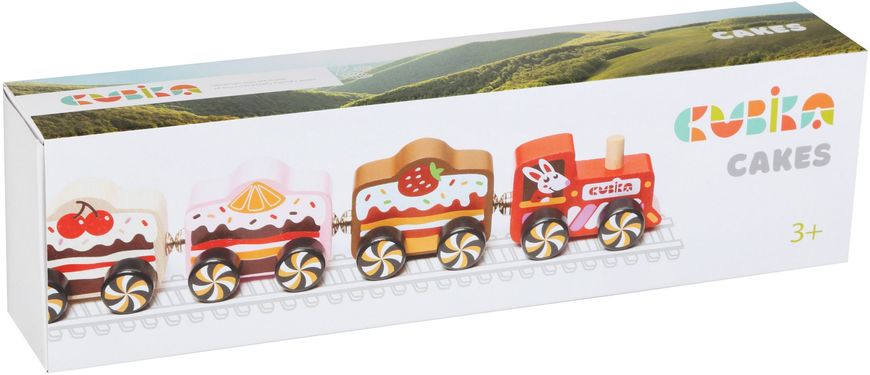 Дерев'яна іграшка-поїзд "Cakes ", Cubika, 15382 15382 фото