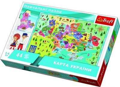 Пазл навчальний "Карта України" 44ел., Trefl, 15532 15532 фото