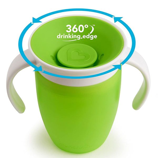 Чашка непроливна Munchkin Miracle® 360° з кришкою, 207 мл (зелена) 051856 фото