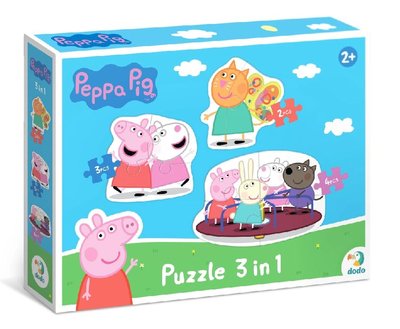 Пазл 3 в 1 Пеппа та її друзі Peppa Pig, Dodo 200339 200339 фото