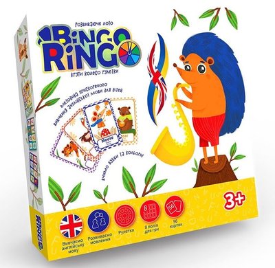 Розвиваюче лото "Bingo Ringo" Вчимо букви та кольори англійською, Danko Toys, GBR-01-01EU GBR-01-01EU фото