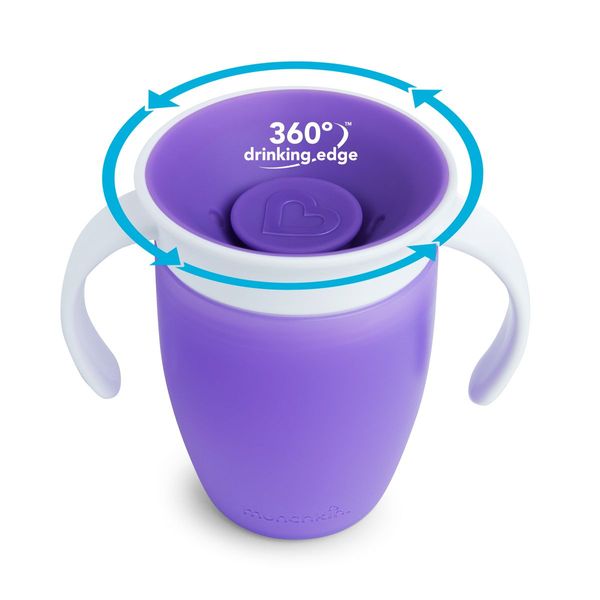 Чашка непроливна Munchkin Miracle® 360° з кришкою, 207 мл (фіолетова) 051857 фото