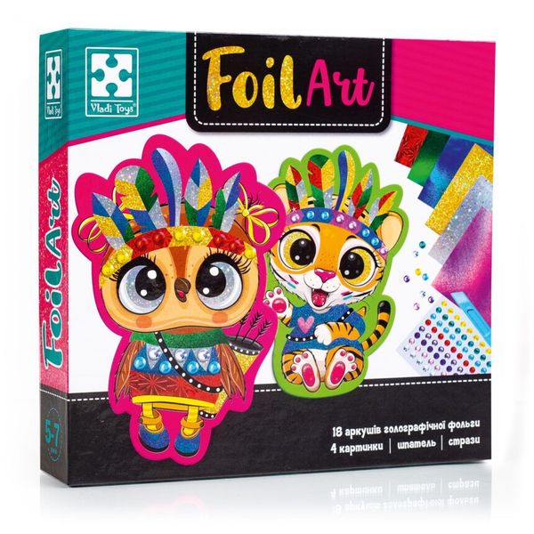 Набір для творчості «Foil Art. Шалені індіанці», Vladi Toys VT4433-09 4433-09 фото