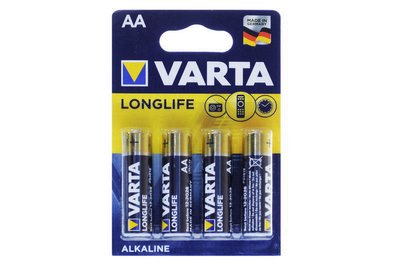 Батарейки АА Varta R-6 LONG LIFE alkalin 4 шт, 4106 4106 фото