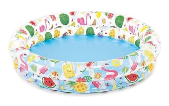 Дитячий надувний басейн "Фрукти" з м'ячем та кругом, Intex, 59460 59460  фото