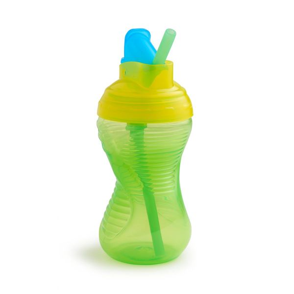 Пляшечка-непроливайка з трубочкою Munchkin "Mighty Grip", 296 мл, зелена 40523.03 фото