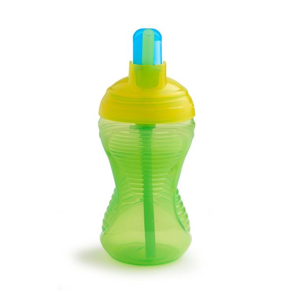 Пляшечка-непроливайка з трубочкою Munchkin "Mighty Grip", 296 мл, зелена 40523.03 фото
