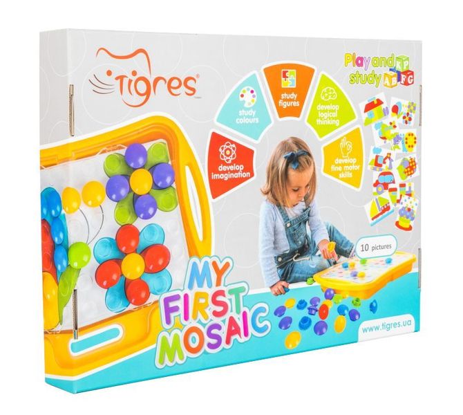 Розвиваюча іграшка Моя перша мозаїка в коробці, Tigres, 39370 39370 фото