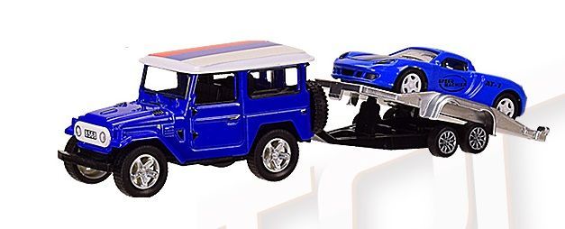Модель "Автопром"Машина з причепом, синього кольору (1:50) звуки та світло, 7415 7415d3 фото