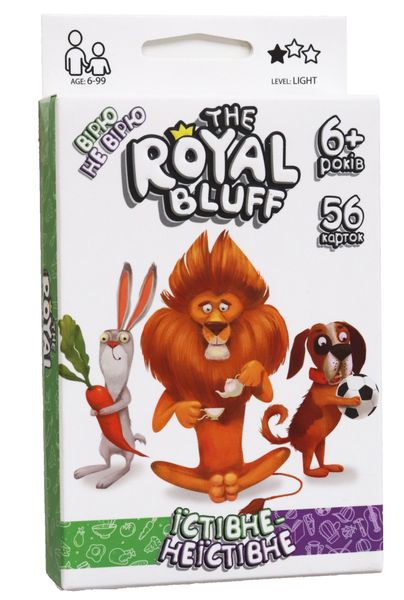 Карткова гра «The ROYAL BLUFF Їстівне-неїстівне» , Danko Toys, RBL-02-01U RBL-02-01U фото
