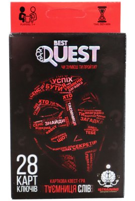 Карткова гра «Best Quest Таємниця слів», Danko Toys, BQ-01-01U BQ-01-01U фото