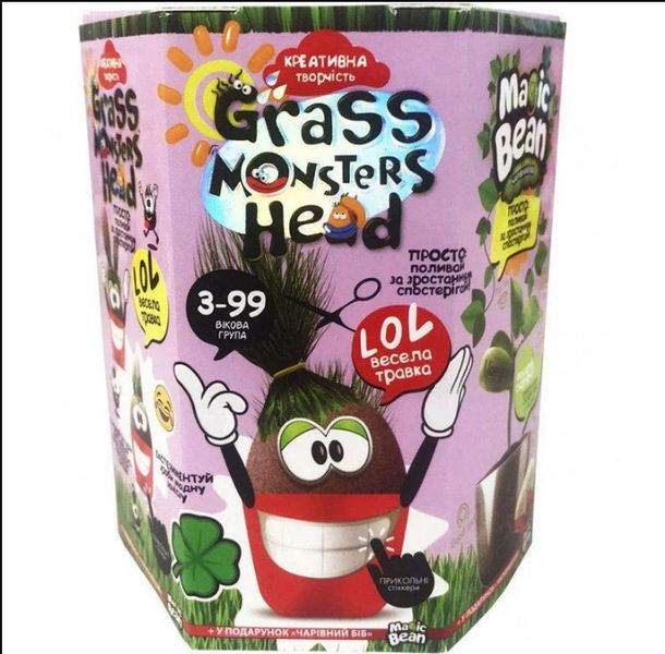 Набір креативної творчості "Grass Monsters Head", Danko Toys, GMH-01-08U GMH-01-08U фото