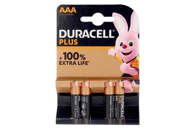 Батарейки AAА DURACELL PLUS 4 шт, LR03/MN2400 LR03/MN2400 фото