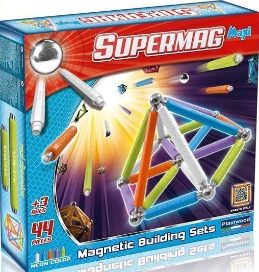 Магнітний конструктор Supermag Maxi, Plast Wood, 0115 0115 фото