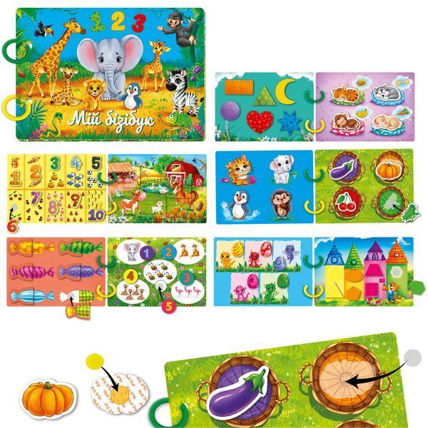 Гра розвиваюча з липучками. "Бізі бук. Для малят", Vladi Toys VT1310-07 VT1310-07 фото