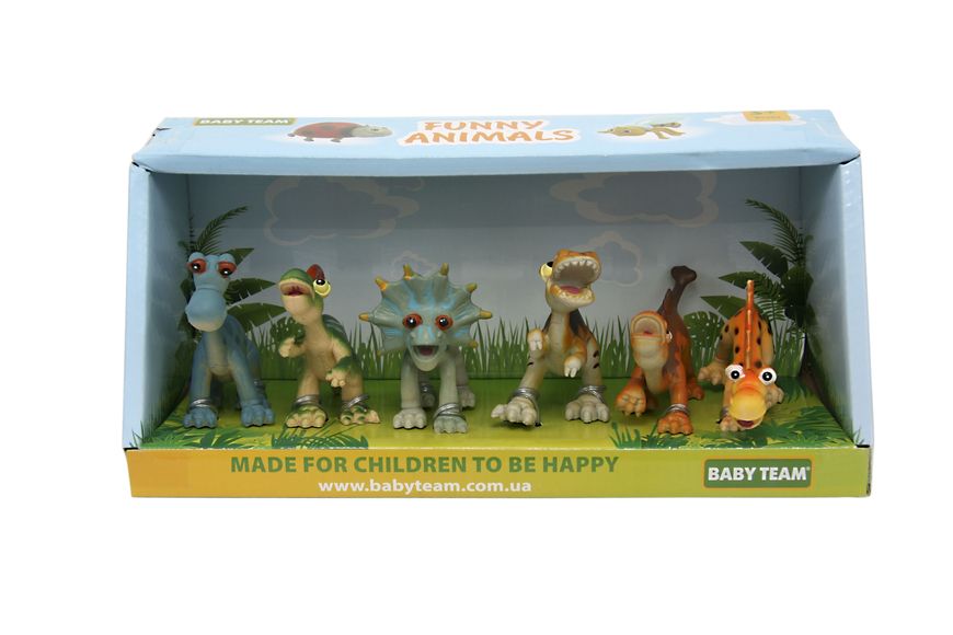 Набір іграшок-фігурок "Динозаври" 6 шт, Baby team, 8832 8832 фото