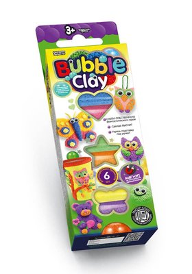 Кульковий пластилін Bubble Clay 6 кольорів, Danko Toys, BBC-01-01U BBC-01-01U фото
