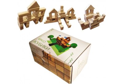Кубики з дерева Маленький будівельник, ARINWOOD 01-013 01-013 фото