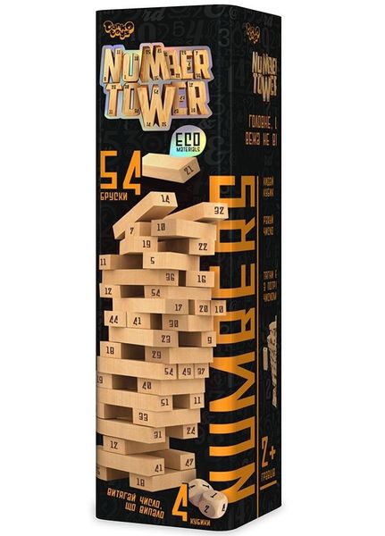 Настільна гра "Number Tower", Danko Toys, NT-01U NT-01U фото