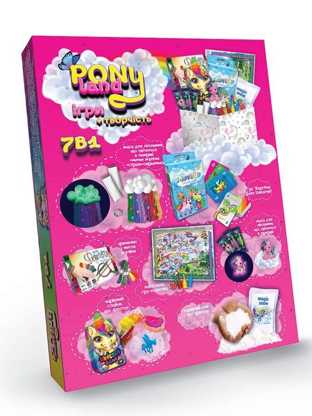 Креативний набір "Pony Land 7в1", Danko Toys, PL-01-01U PL-01-01U фото