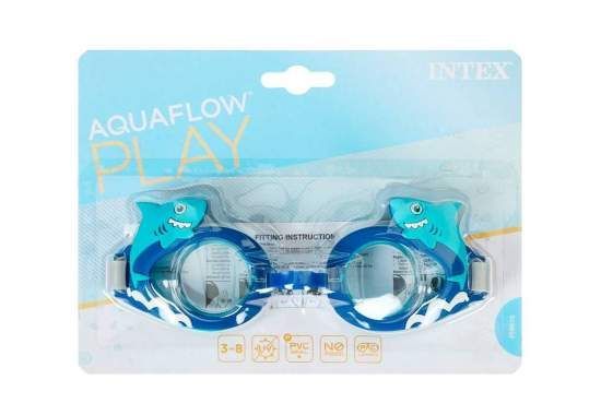 Дитячі окуляри для плавання, 3-8 років, Акула, Intex 55610 55610d фото