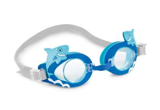 Дитячі окуляри для плавання, 3-8 років, Акула, Intex 55610 55610d фото