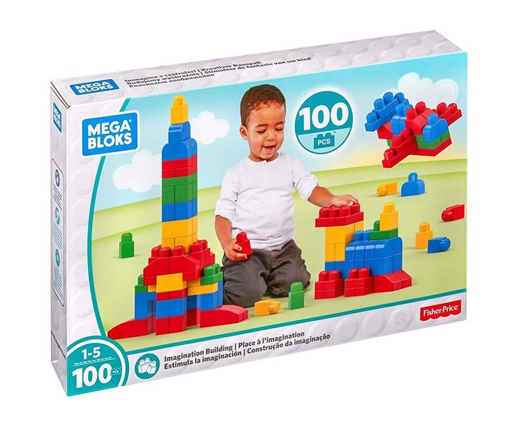 Mega Bloks Конструктор для хлопчика Maxi 100 дет., FFY46  FFY46 фото