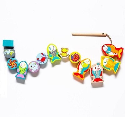 Рибки-силянки - дерев'яна іграшка, 13 деталей, Cubika 13647 13647 фото