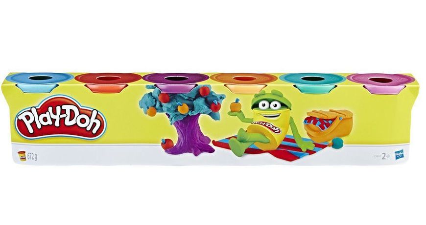 Пластилін Hasbro Play-Doh 6 банок, 672г, C3897 C3897 фото