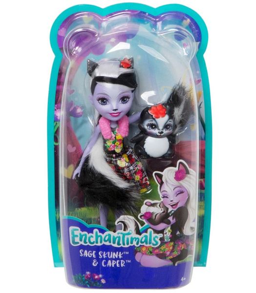Лялька Enchantimals Седж Скунсі 15см, (оновлена) DVH87/FXM72 FXM72 фото