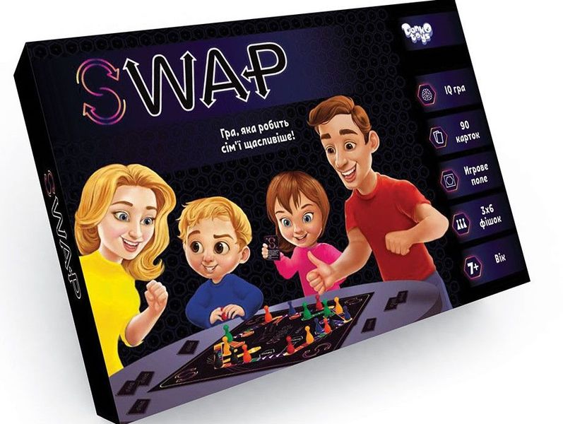 Настільна розважальна сімейна гра для сім'ї для дітей Swap, Danko Toys, G-Swap-01-01U G-Swap-01-01U фото
