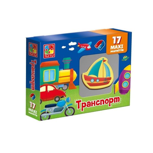 Набір магнітів «Транспорт», Vladi Toys, VT3106-26 VT3106-26 фото
