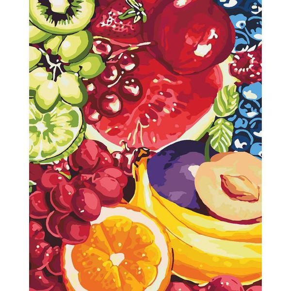 Набір креативної творчості "Картина за номерами. Солодкі фрукти" 40х50 см, Ідейка, КНО2937 КНО2937 фото
